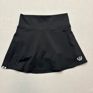 Fore All Black George Mini Golf Skirt Skort Performance Activewear Stretch M